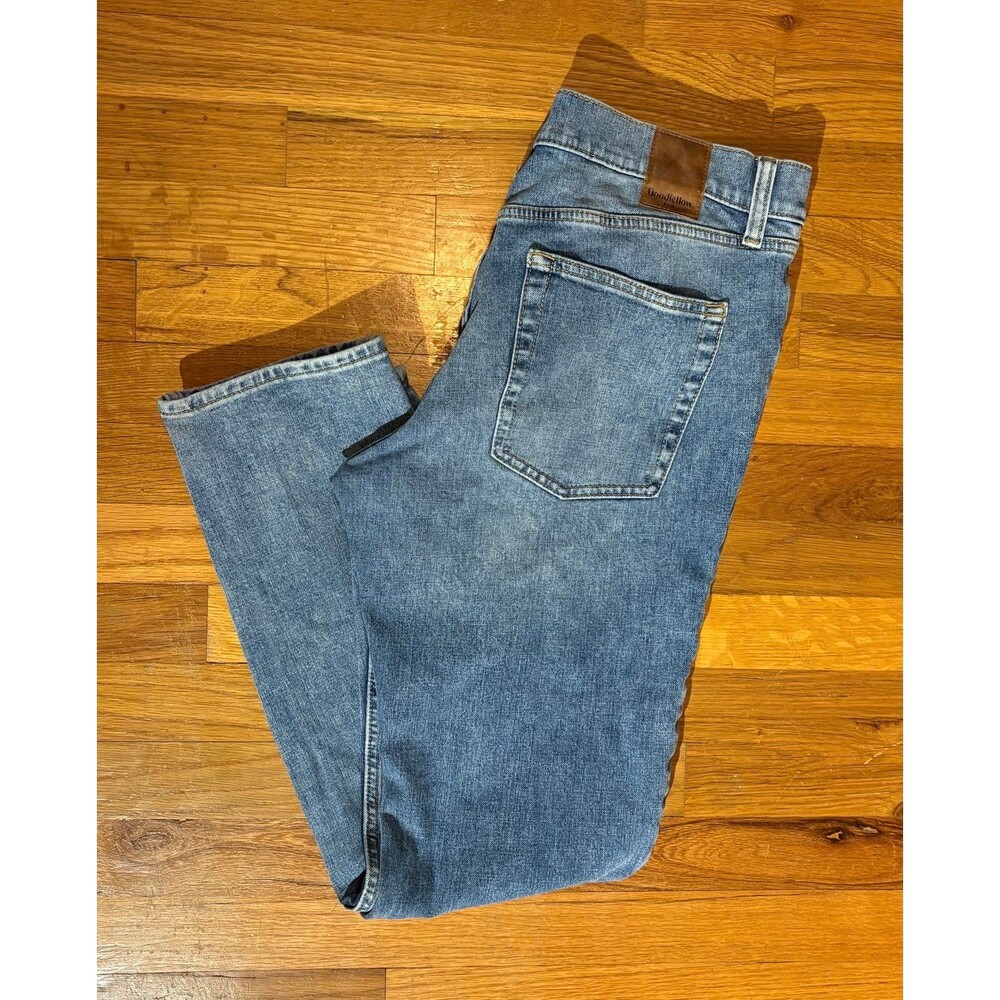Goodfellow Target Brand Blue Light Medium Wash Denim Jeans Skinny 34x32 Stretch